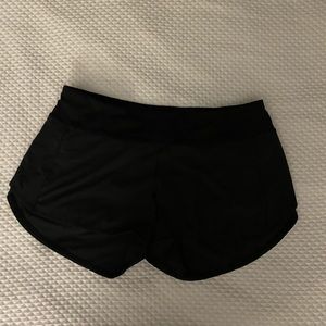 EUC Lululemon Black Tall Seed Up Shorts